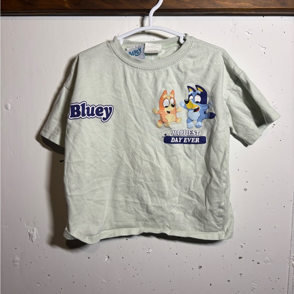 Kids Zara Bluey T-Shirt - Light Green